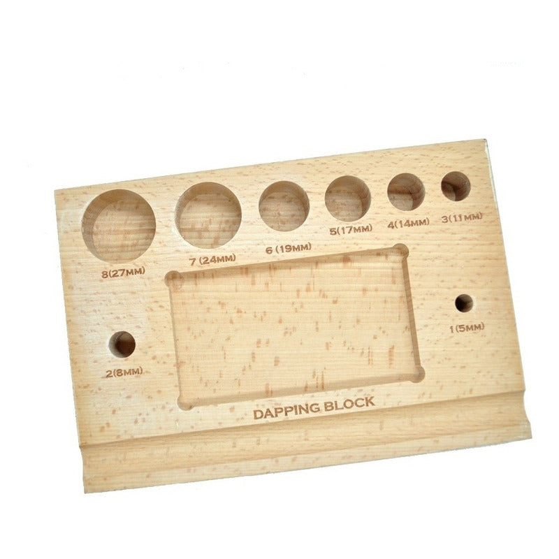 Juego De 8 Embutidores Y Dado Con Base De Madera
