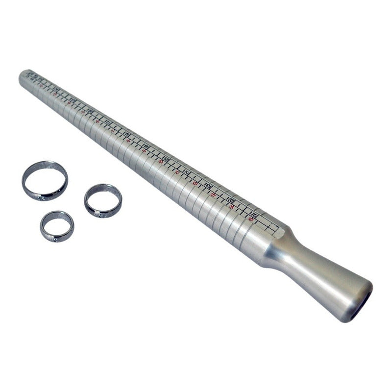 Kit De Lastra Y 36 Anillos Para Medir Dedos Joyería