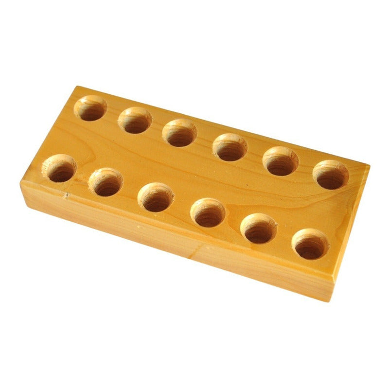 Base Organizador Madera P/ 6 Pinzas De Joyería (sin Pinzas)