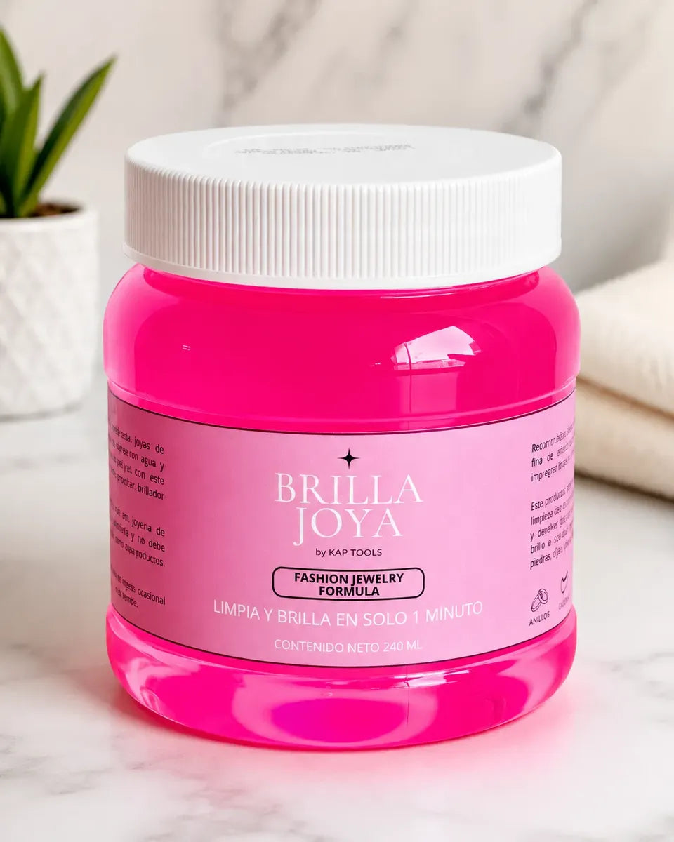 Kit Brilla Joya Bisutería + Paño + Cepillo + Pinza