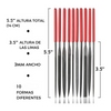 Juego De 10 Limas De Aguja Para Joyero 14cm No.0 Bastarda