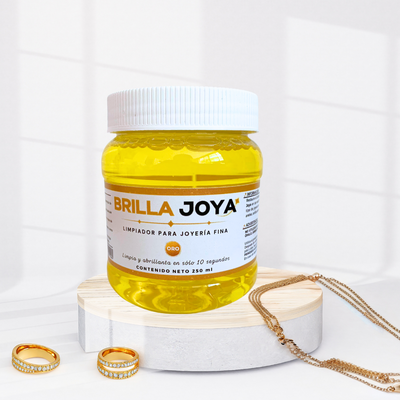 Solución Brilla Joya para Limpiar Joyería de Oro 250 ml