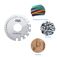 Calibrador De Alambre Y Lamina Del 0-36 De Acero Inoxidable