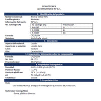 Alcohol Etílico 96º G.l Presentación 1 Lt