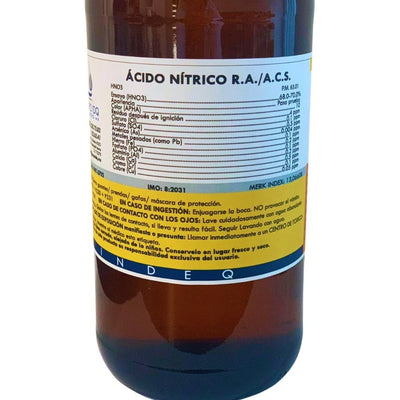 Ácido Nitrico Ra 65-68% Para Probar Oro Presentación 1 Lt.