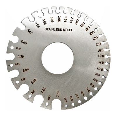 Calibrador De Alambre Y Lamina Del 0-36 De Acero Inoxidable