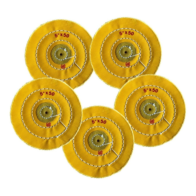 Kit De 5 Mantas Tratadas Amarilla Para Pulir 5 X 50 Capas