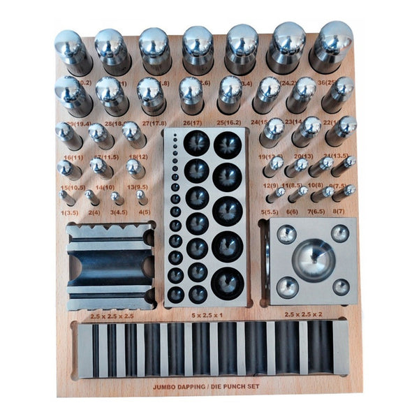 Juego De 36 Embutidores Y 4 Dados Jumbo Para Joyería KapTools KAP TOOLS